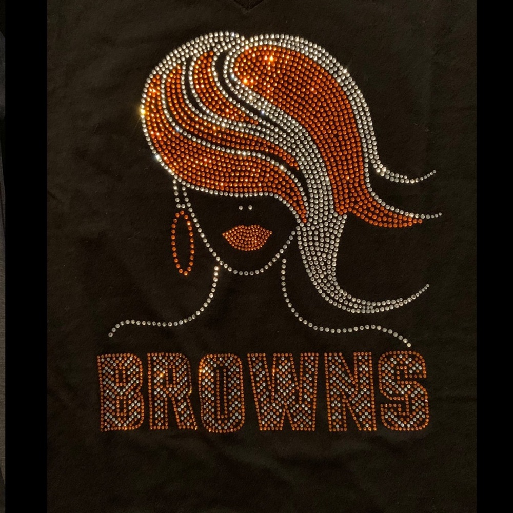 Black Browns Rhinestone Graphic Tee